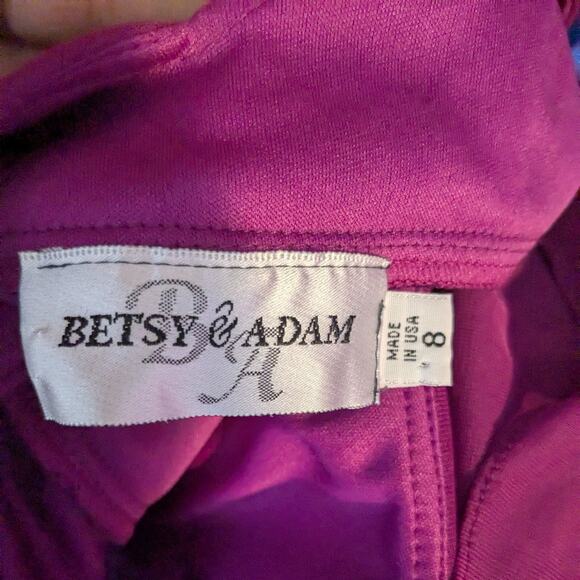 Vintage Betsy Adam Prom Dress Maxi Gown 8 Purple Pink Y2K Fairy Glam Ruffle - Picture 10 of 15